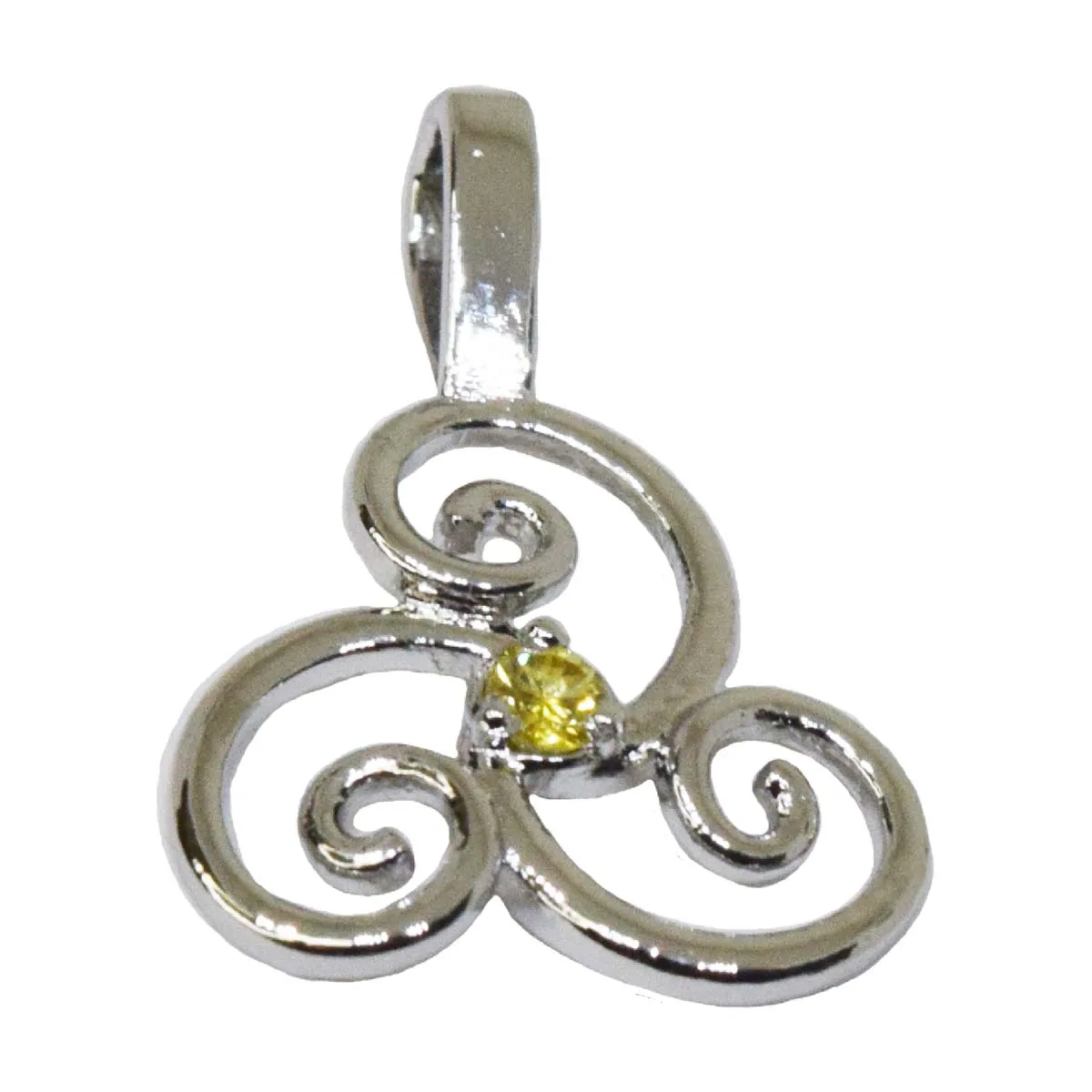 Charming Curve Trendy Curve Shaped Diamond Pendant in 18kt Gold for Women (P1380)