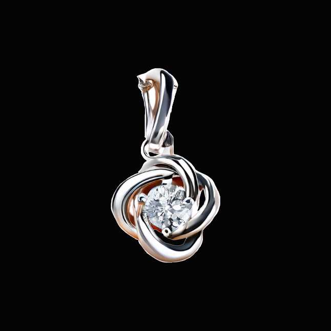 0.04cts Solitaire Real Diamond Pendant in 14kt White Gold (P1418)