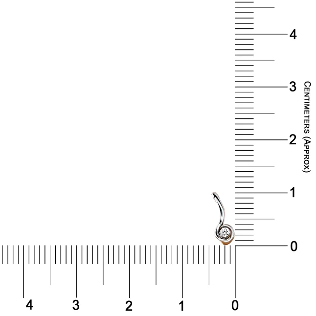 0.05 cts Solitaire Real Diamond Pendant in 14kt White Gold (P1419)
