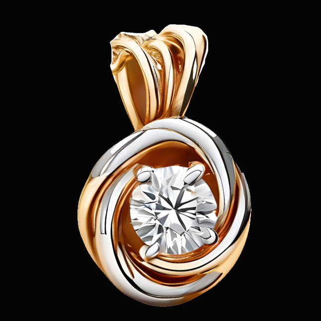 0.07 cts Solitaire Real Diamond Pendant in 18kt Yellow Gold (P1420)