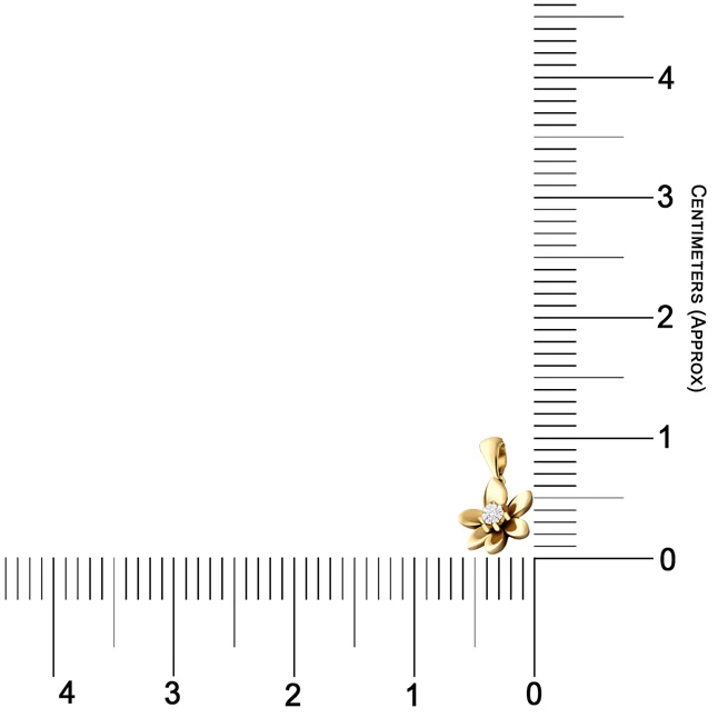 0.04 cts Solitaire Real Diamond Pendant in 18kt Yellow Gold (P1425)