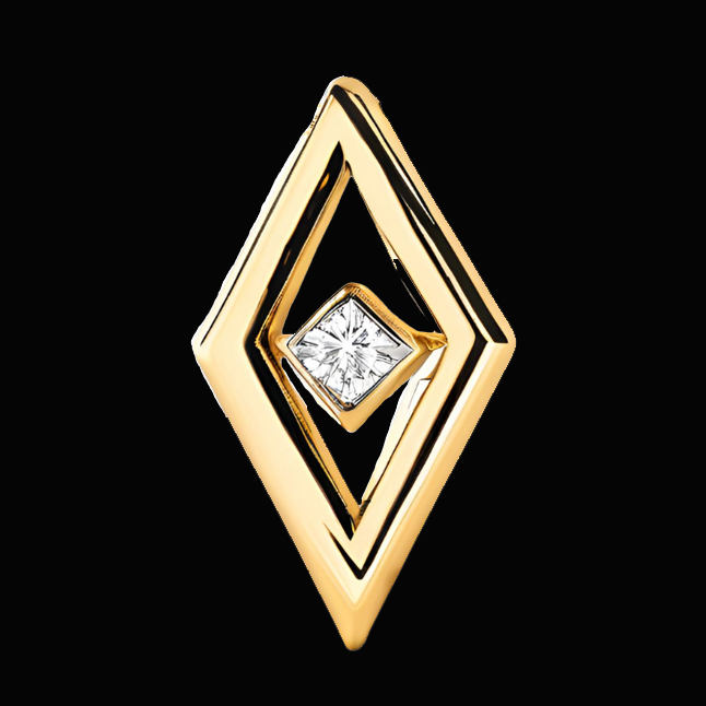 0.06 cts Solitaire Real Diamond Pendant in 18kt Yellow Gold (P1430)