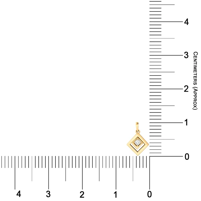 0.04 cts Solitaire Real Diamond Pendant in 18kt Yellow Gold (P1433)