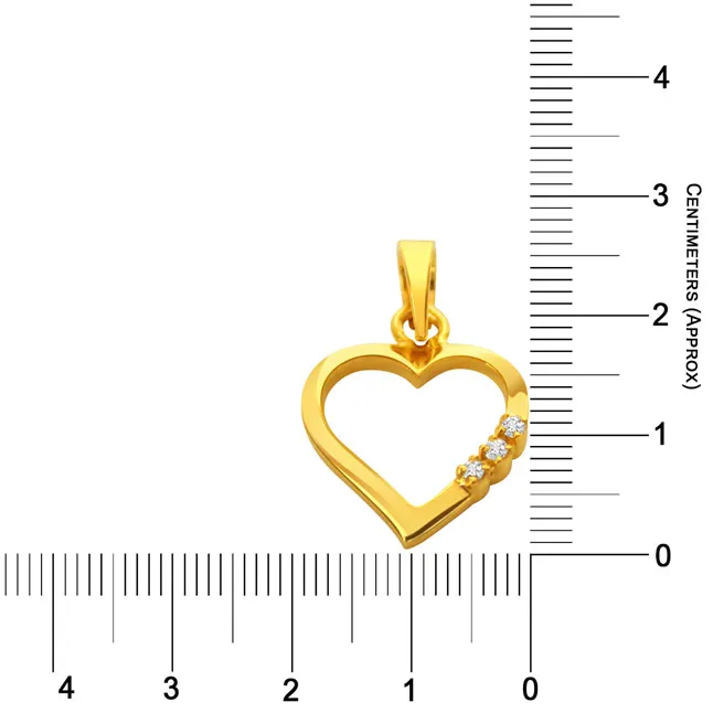 Have a Heart - Real Diamond & 18kt Yellow Gold Pendant (P144)