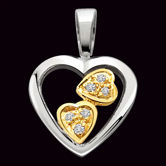 Honey n Cream - Real Diamond & 18kt Yellow Gold Pendant (P147)