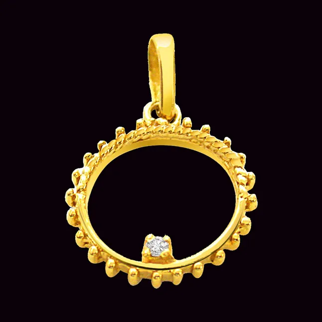 Nuts About You - Real Diamond & 18kt Yellow Gold Pendant (P161)