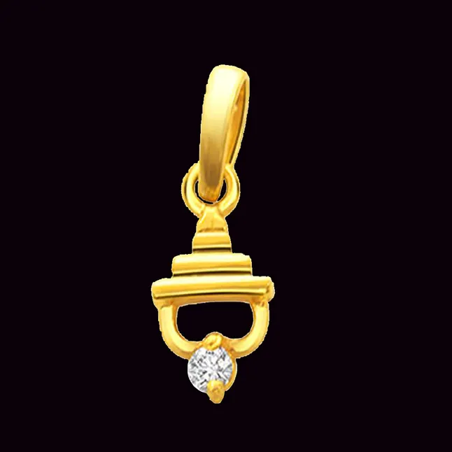 Chocolate Sundae - Real Diamond & 18kt Yellow Gold Pendant (P163)