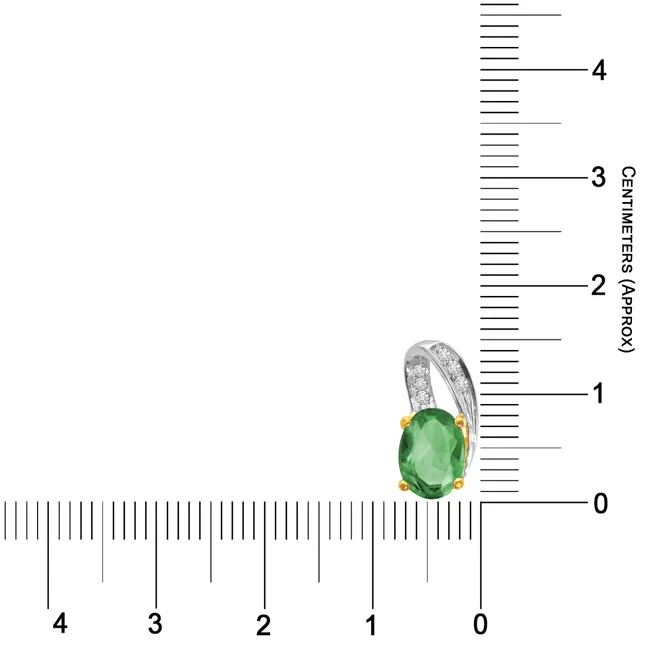 Green is in - Real Diamond & Emerald Pendant (P172)