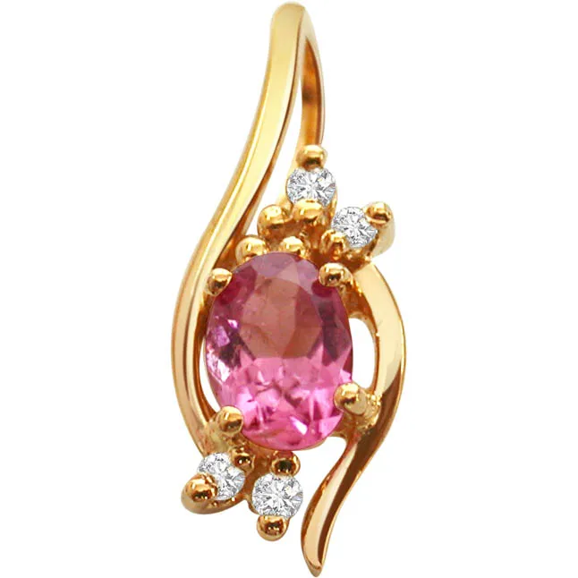 Pink Petals -Dia+Gemstone