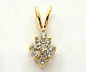 Glossy Delicate Diamond & Gold Pendants -Designer Pendants