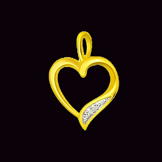 Shiny lil Hearts - Real Diamond Heart Shaped Pendant (P194)