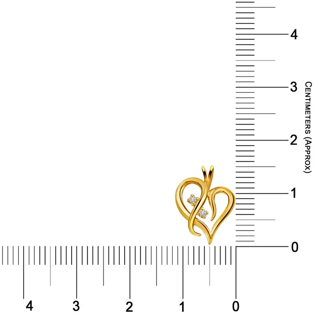 Twirly Hearts -diamond Pendants p195| Surat Diamond Jewelry