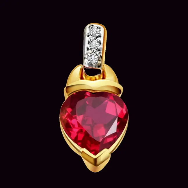 Pomegranate Passion - Real Diamond & Garnet Pendant (P199)