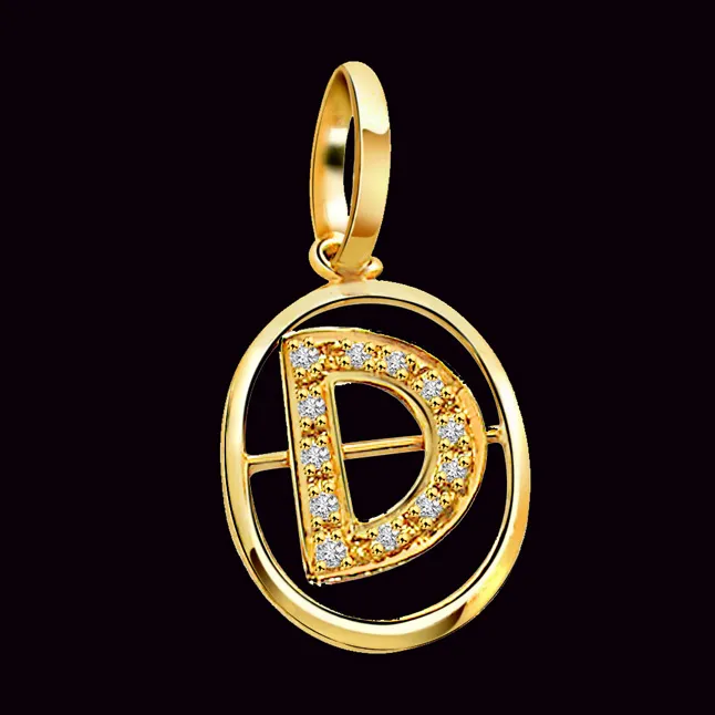 Initial Pendant - Real Diamond Pendant (P203)