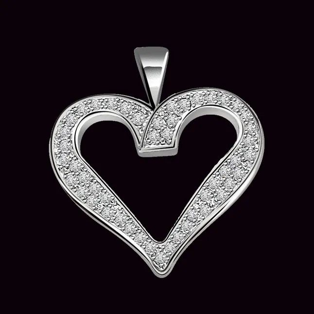 Hot Heart - Real Diamond Pendant (P215)