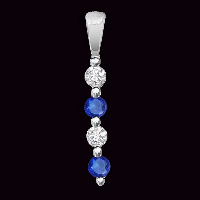 My Something Blue - Real Diamond Pendant (P230)