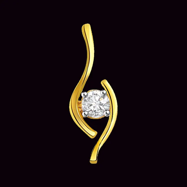 Deep Love - Real Diamond Solitaire Pendant (P244)