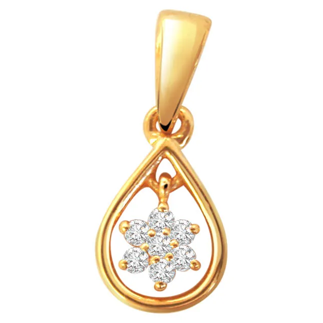Diamond Pure Passion -Flower Shape Pendants