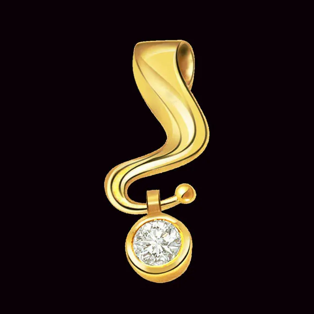 Dazzling Swing Pure Classic Real Diamond Solitaire Pendant (P250)