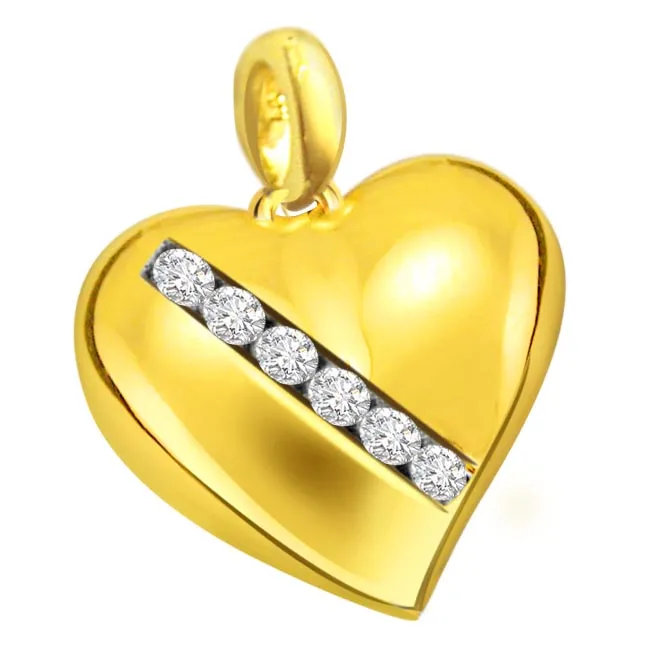 Fun Of Life Diamond Heart Pendants