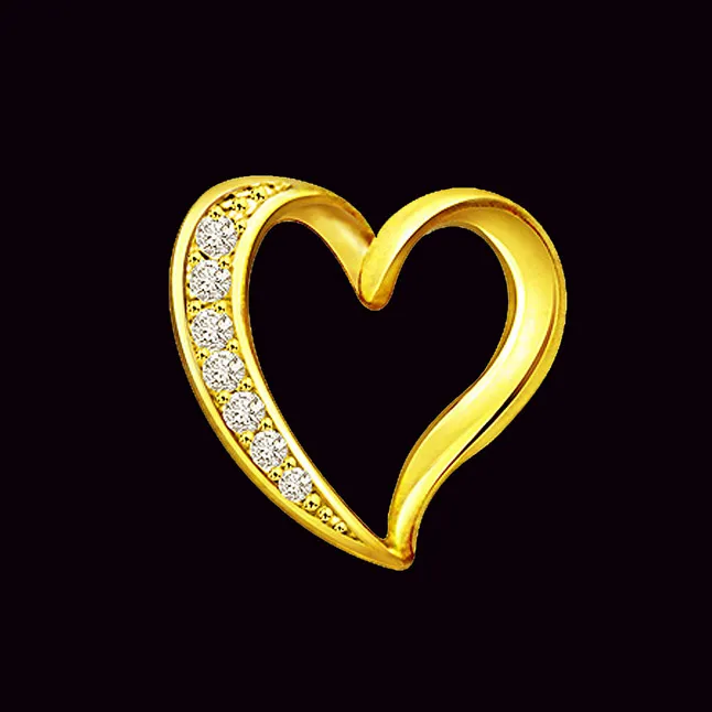 Spiritual Touch Real Diamond Heart Shaped Pendant (P271)