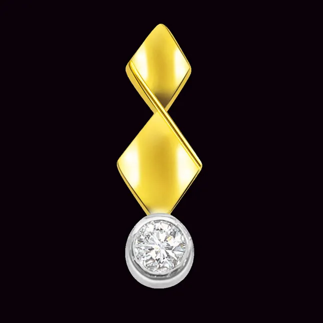 A Tryst with Springs Real Diamond Solitaire Pendant (P296)