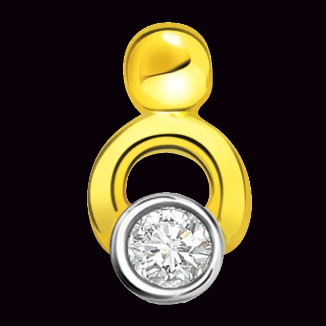 The Horizon Trendy Diamond Solitaire Pendants -Solitaire