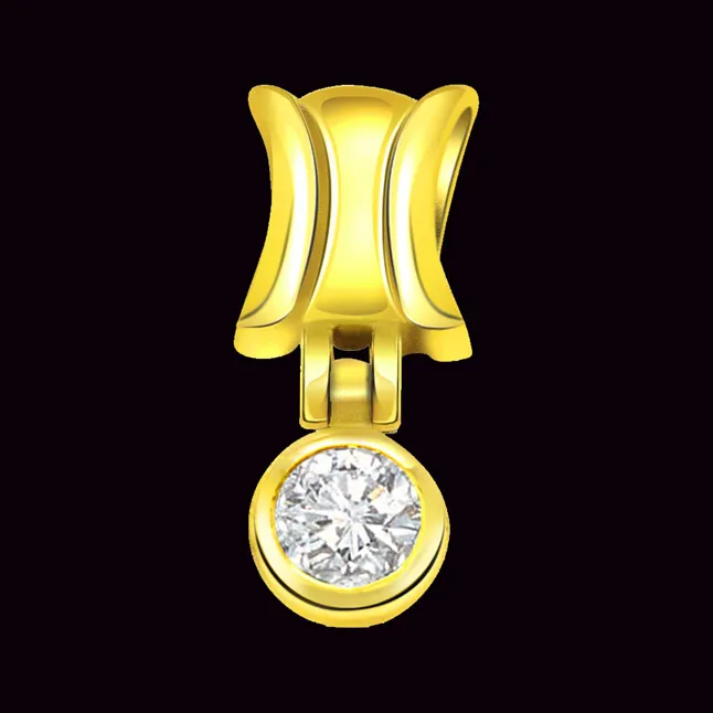 Yellow Delight 0.07cts Real Diamond Solitaire Pendant (P305)