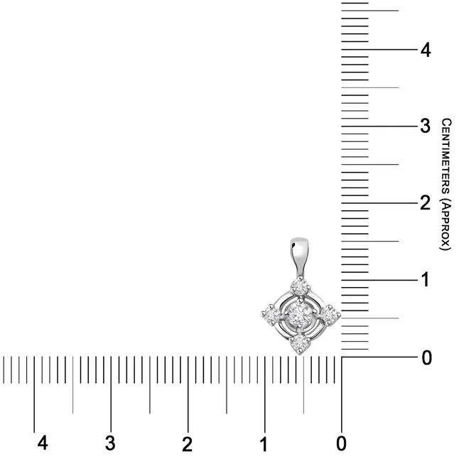 Queen's Pride 0.15 ct Diamond White Gold Pendants