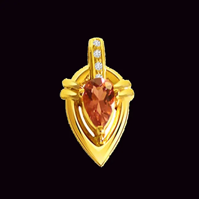 Picture of You - Real Diamond & Tourmaline Pendant (P32)
