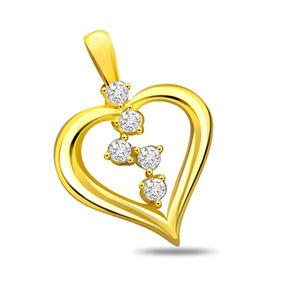 Special Moments Diamond Exotic Heart Pendants