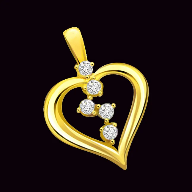 Special Moments Real Diamond Exotic Heart Pendant (P332)