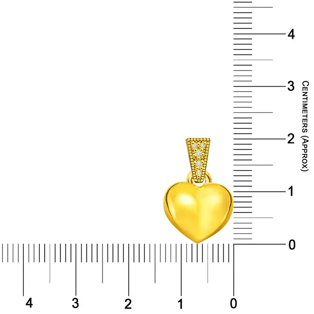 Volcano of Love Heart Shape Classic Diamond Pendants