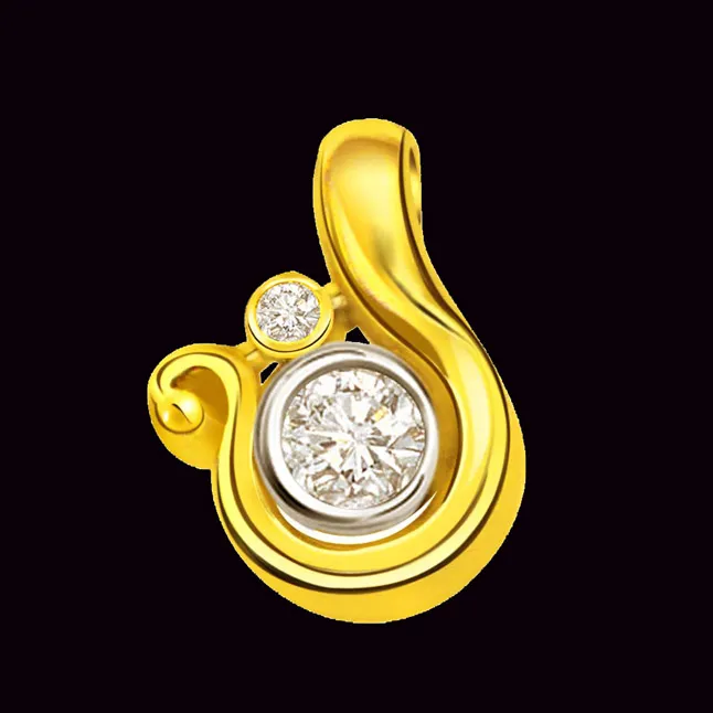 Double Shine Two Real Diamond Classic Pendant (P347)