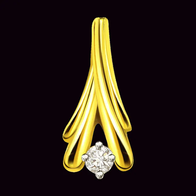 Versatile Style 0.05cts Real Diamond Solitaire Pendant (P352)