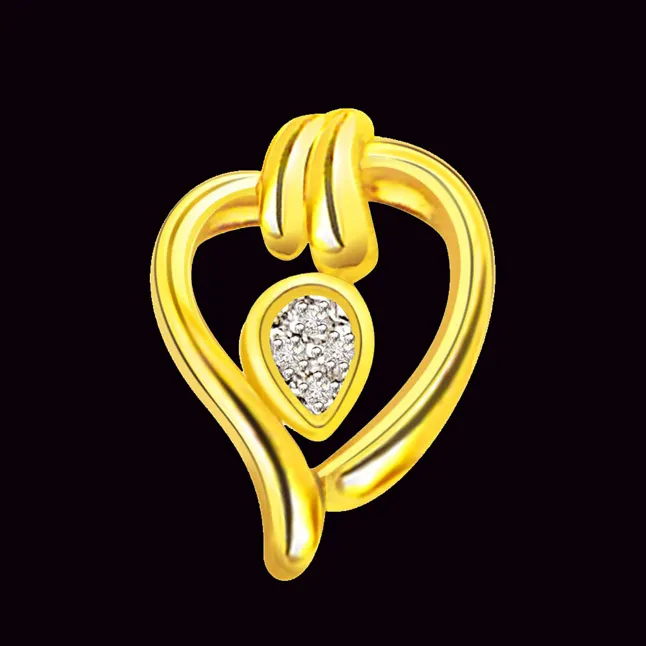 Heart Goddess 0.05cts Real Diamond Pendant (P360)