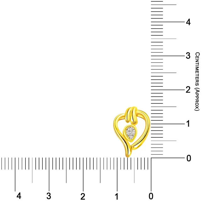 Heart Goddess 0.05cts Real Diamond Pendant (P360)