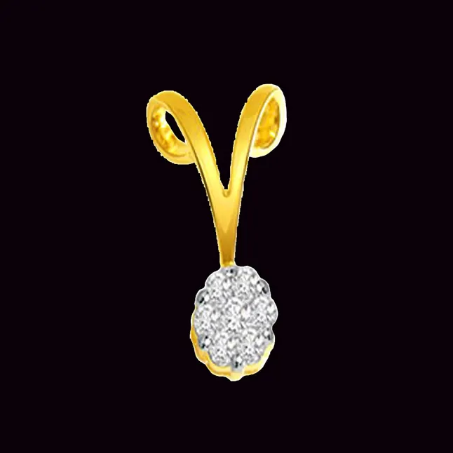 Pied Beauty - Real Diamond Pendant (P36)