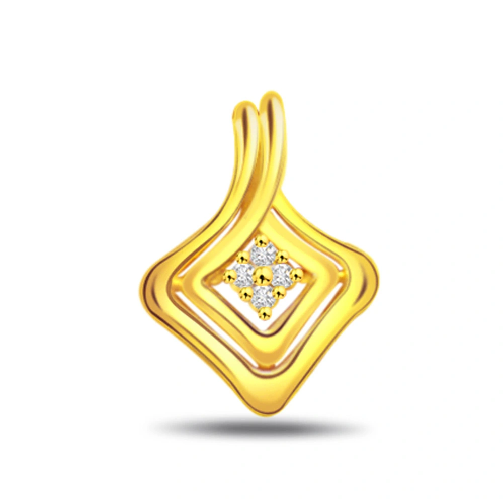 Trinity of Love 0.10 ct Diamond Pendants P376(R) -Designer Pendants