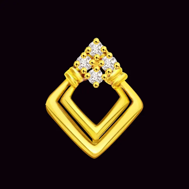 Golden Style 0.10cts Real Diamond Pendant (P378)