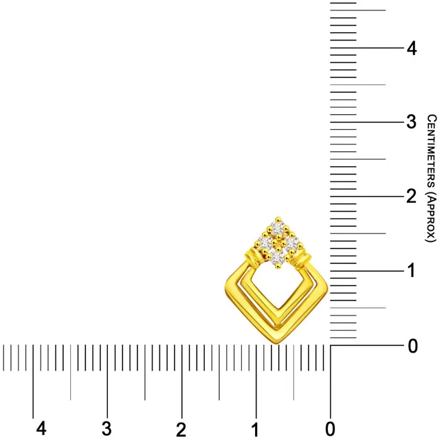 Golden Style 0.10cts Real Diamond Pendant (P378)