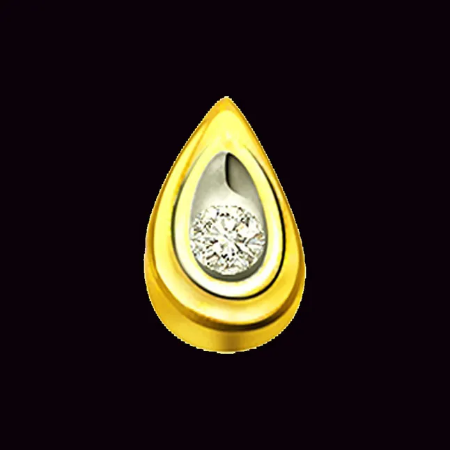 Tear Drop 0.06cts Real Diamond Pendant (P382)