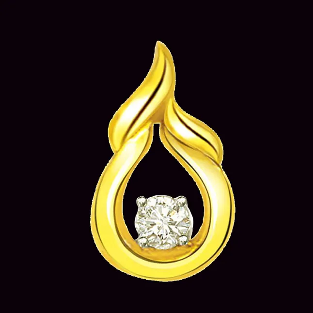 Pear Drop Real Diamond Pendant (P387)