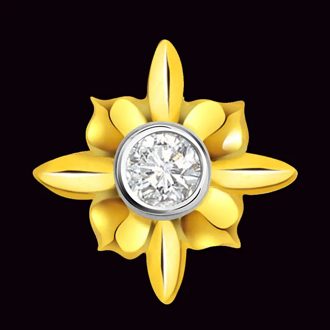 Flower Galaxy Diamond Solitaire Pendants P397 -Flower Shape Pendants