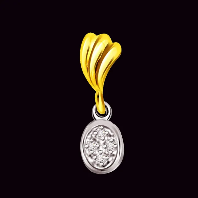 Twisted Curls of Angel - Real Diamond Pendant Pendant (P410)