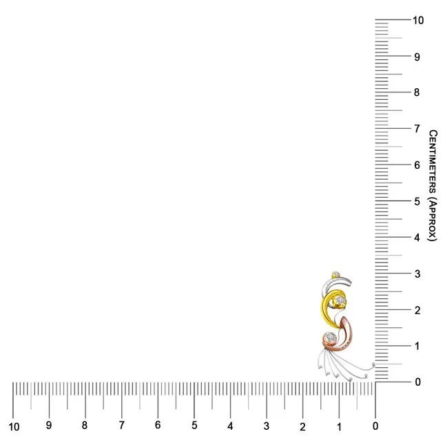 Charming Curve 0.21ct Diamond Pendants P428 -Designer Pendants