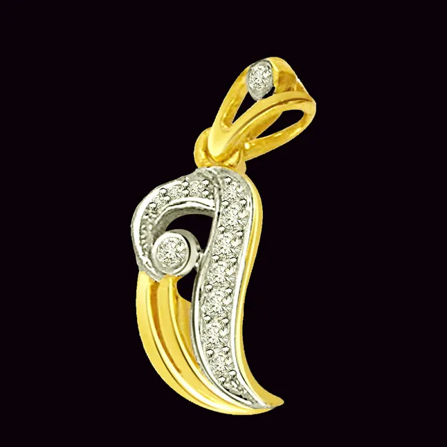 Fall in love Real Diamond Pendant (P436)