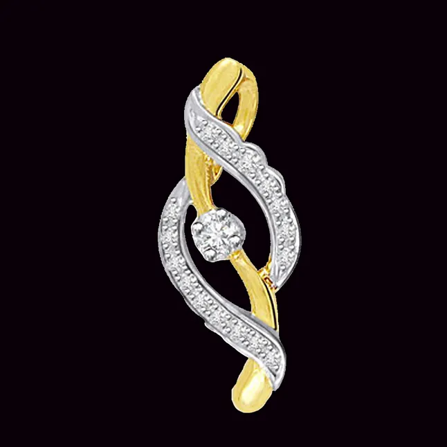 Melody of Life - Real Diamond Two Tone Pendant (P444)