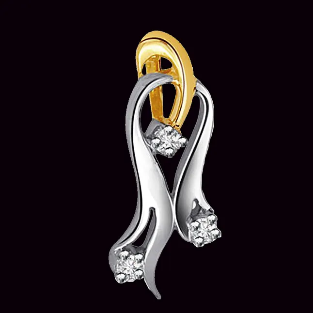 Sweetheart Special - Real Diamond Two Tone Pendant (P453)