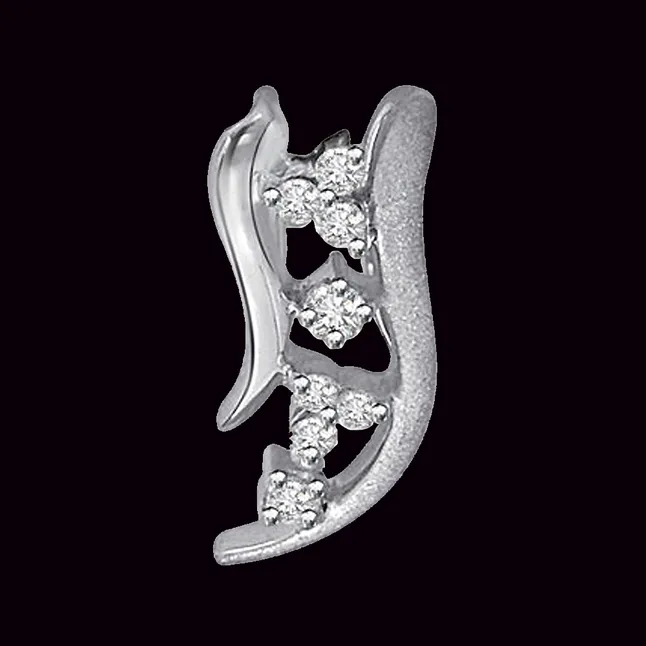 Mysterious Girl 0.10cts Real Diamond Pendant (P454)